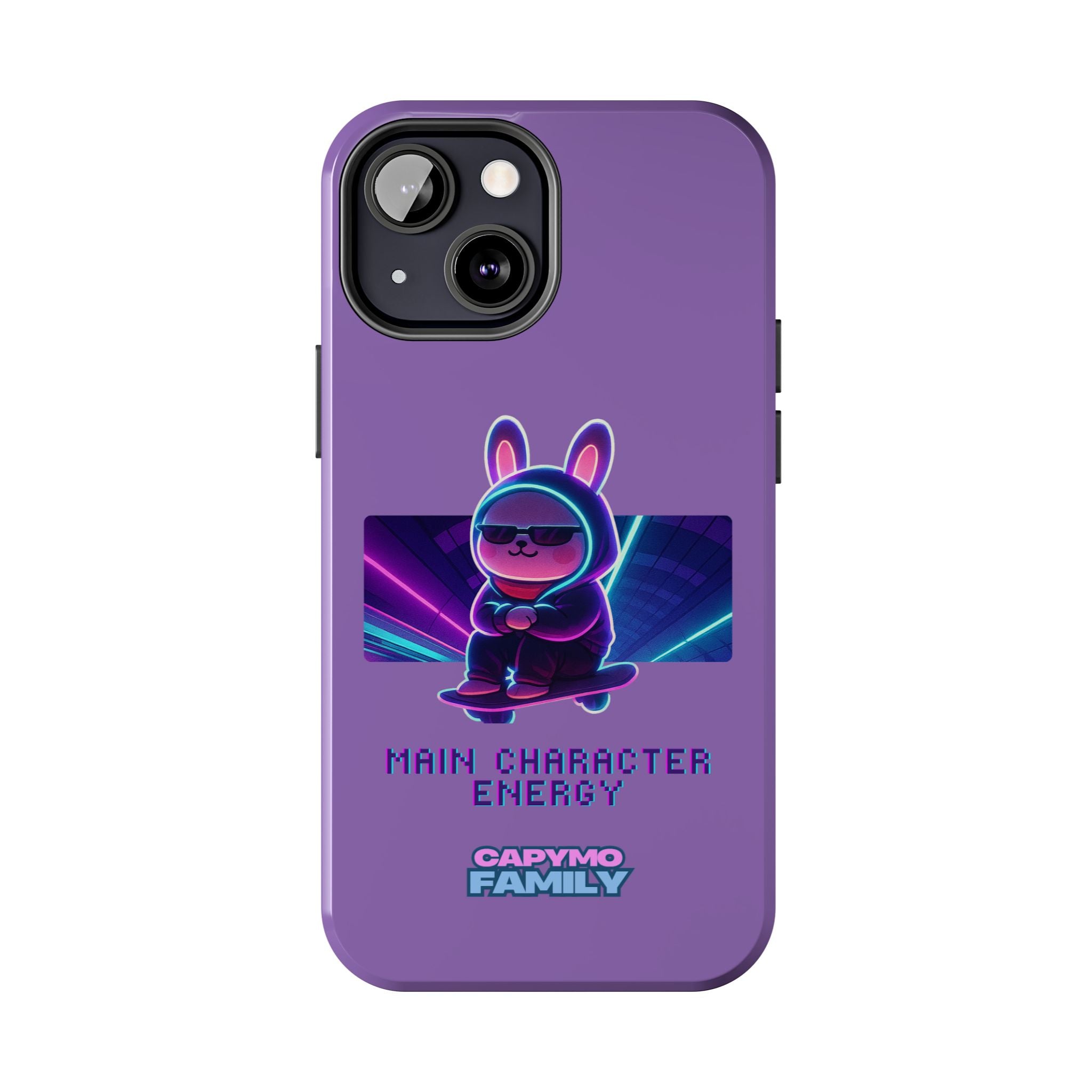 Capymo Family “Main Character Energy” Phone Case – Cyber Bunny Toto Aesthetic Cover