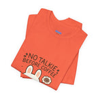 Capymo Family Kawaii Bunny Soft Cotton T-Shirt – "No Talkie Before Coffee" "Toto" The Bunny Cute Tee (Unisex)