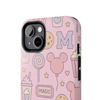 Capymo Family Kawaii Magic Snack Phone Case – Pastel Candy, Popcorn & Cookie Pattern Cover