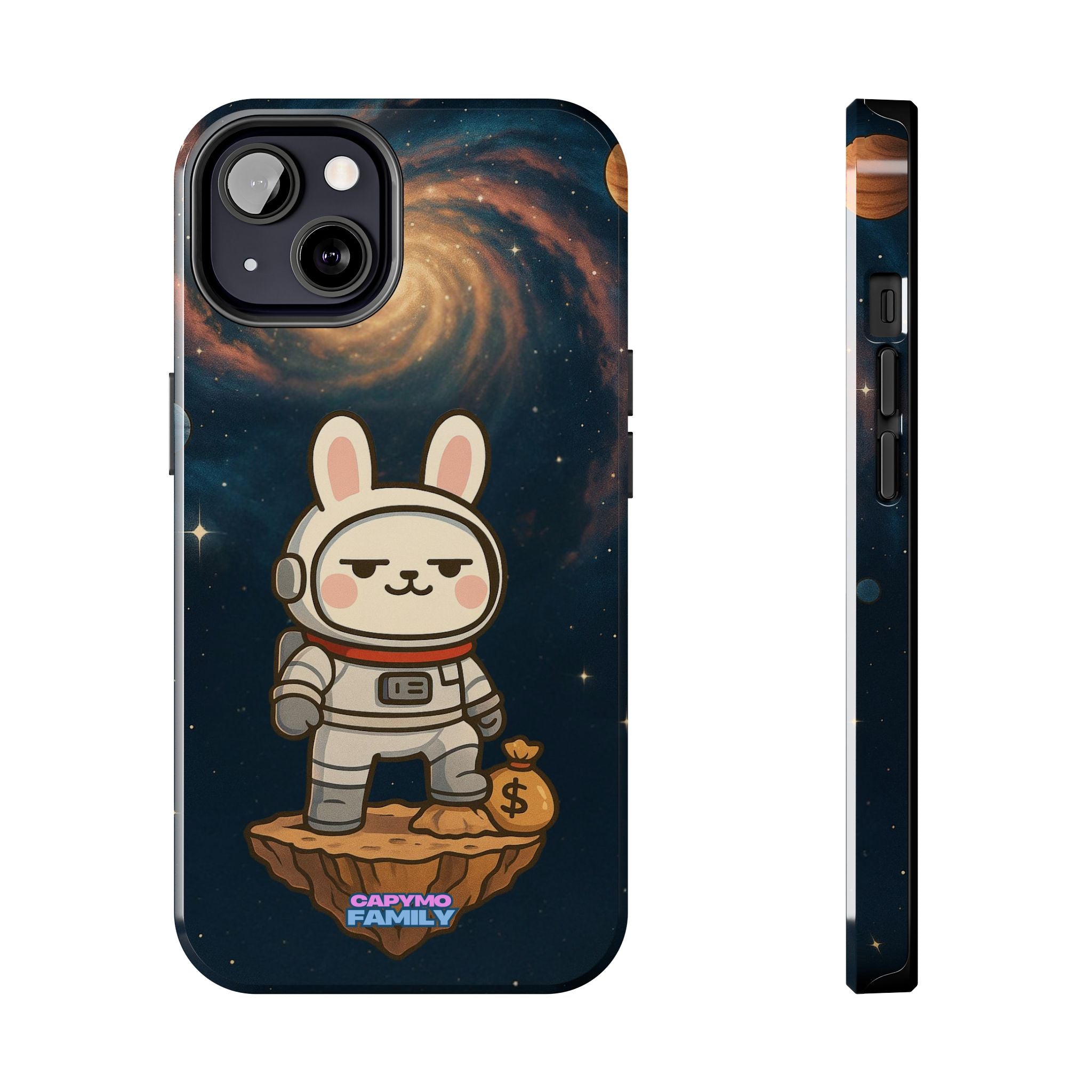 Capymo Family Cute Cartoon Bunny Tough Phone Case –Cute Astronaut  Bunny "Toto" Phone Case