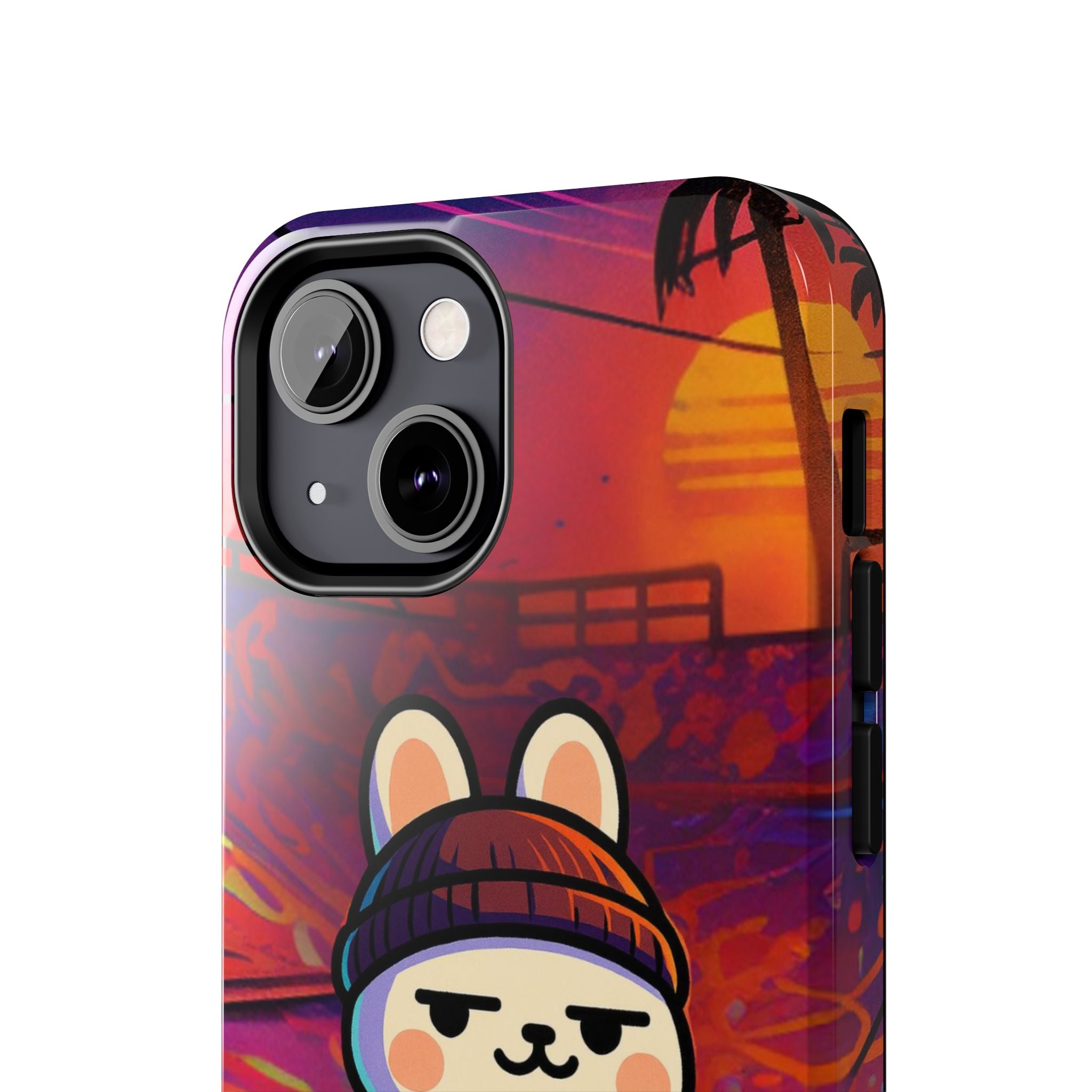 Capymo Family Sunset Skate Bunny Phone Case – Vibrant Skatepark Bunny "Toto" Phone Case