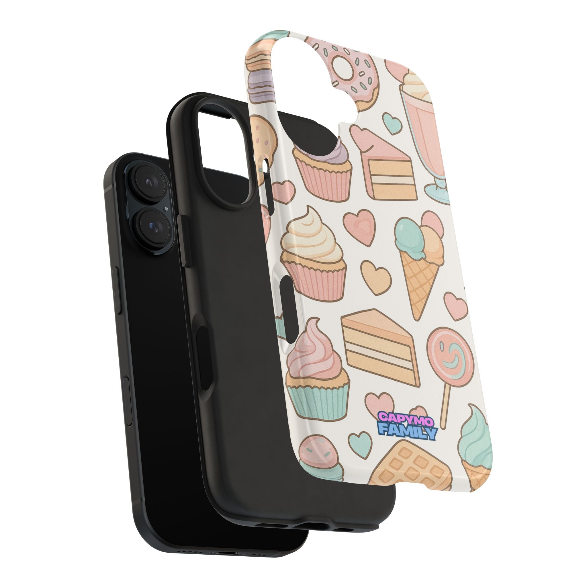 Capymo Family Kawaii Dessert Phone Case – “Sweet Tooth Collection” Ice Cream, Cake, and Candy Cute Pastel Design