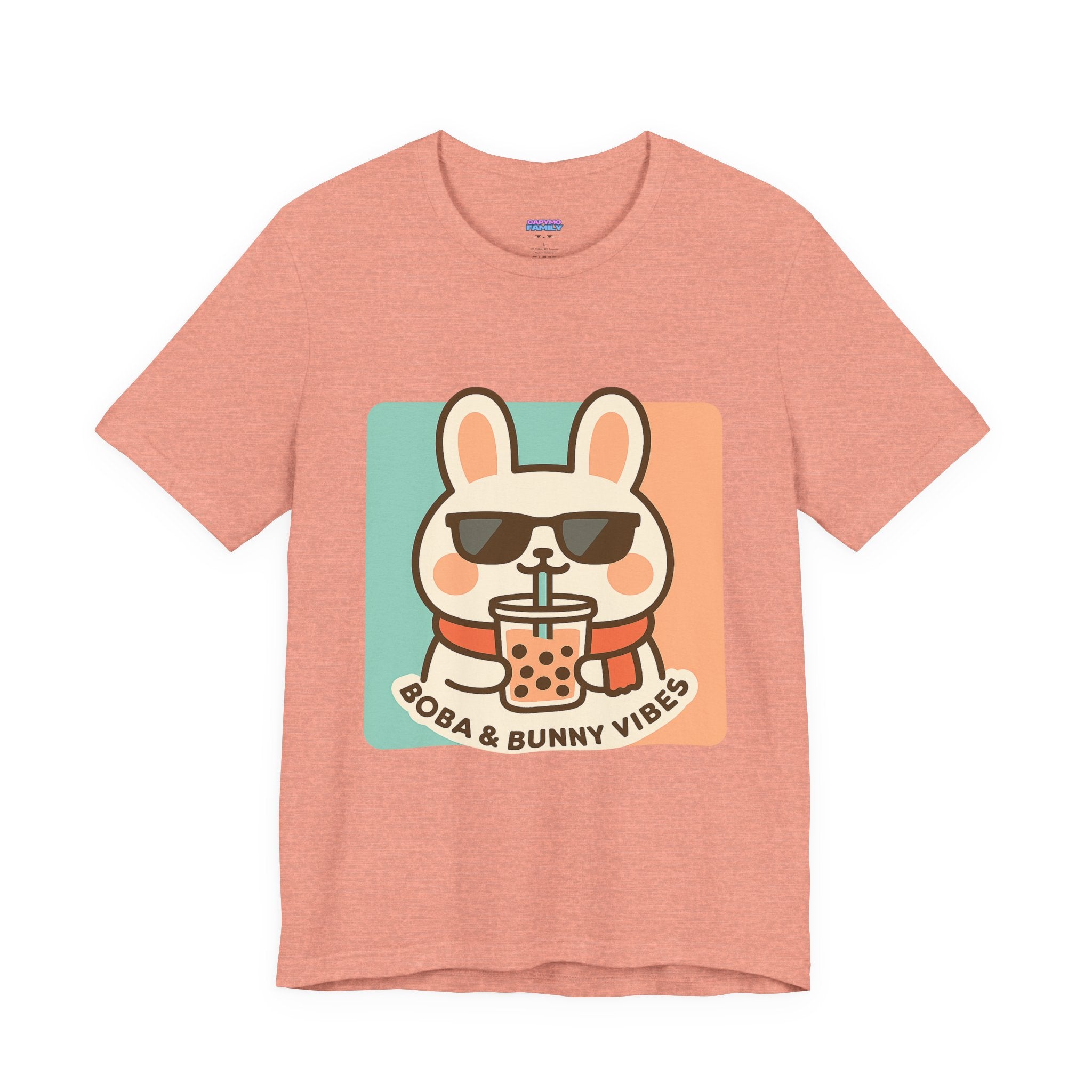 Capymo Family Charming Bunny Graphic Tee, Cute Animal Shirt, Casual Wear, Soft Unisex Tee, Perfect Gift for Animal Lovers, Everyday Fashion
