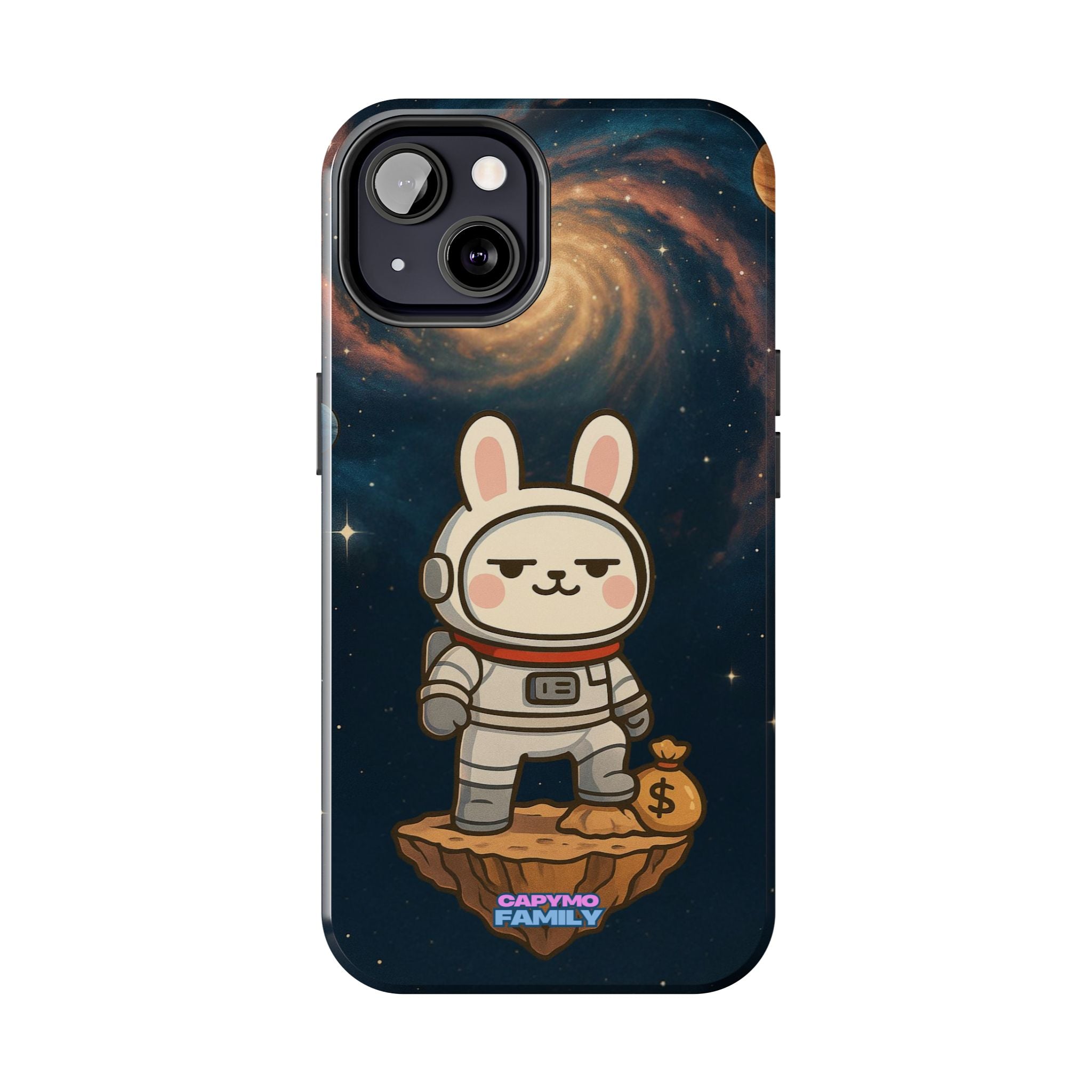 Capymo Family Cute Cartoon Bunny Tough Phone Case –Cute Astronaut  Bunny "Toto" Phone Case