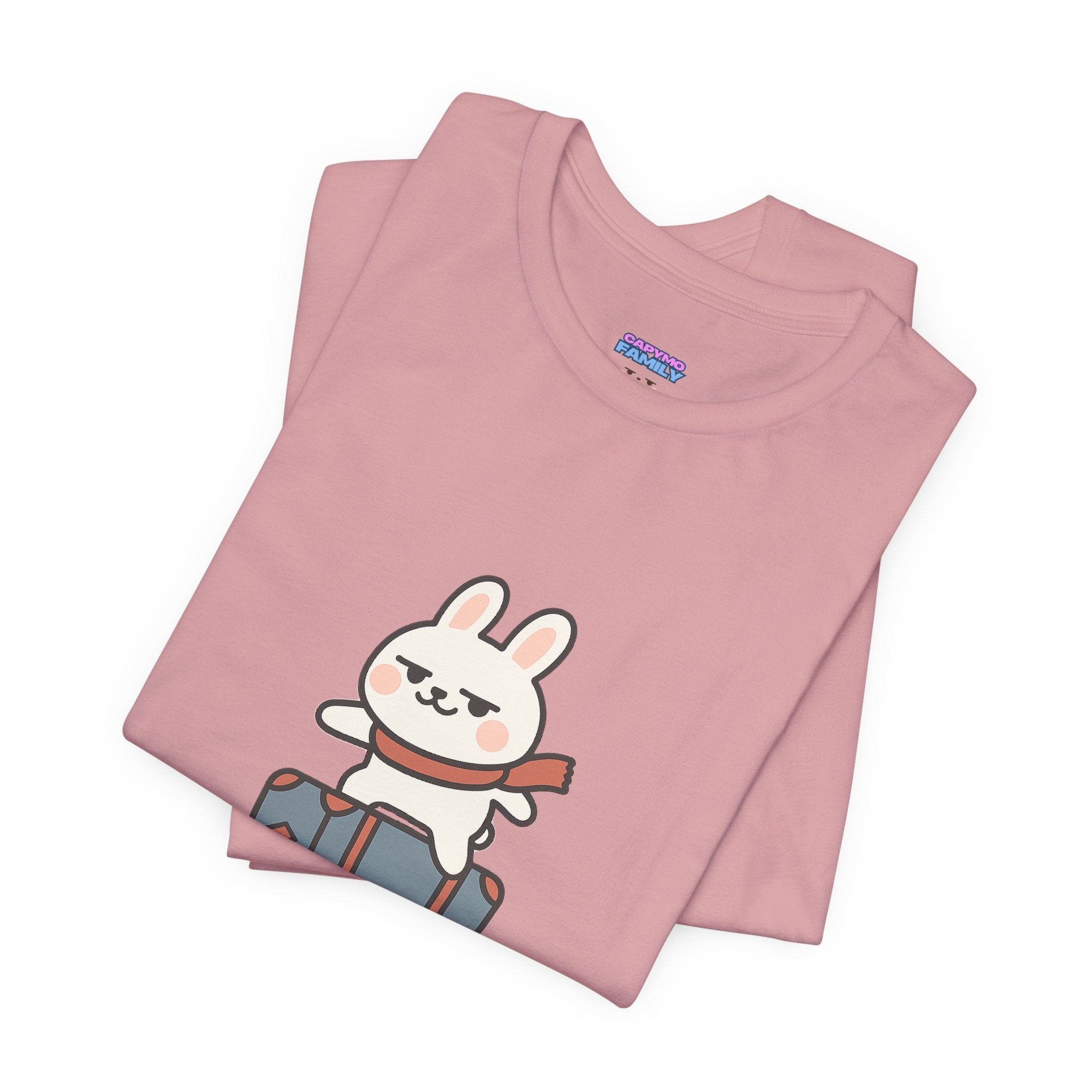 Capymo Family Adventurous Bunny Graphic Tee | Family Travel Shirt, Cute Animal T-Shirt, Fun Summer Outfit, Gift for Travelers, Vacation Wear