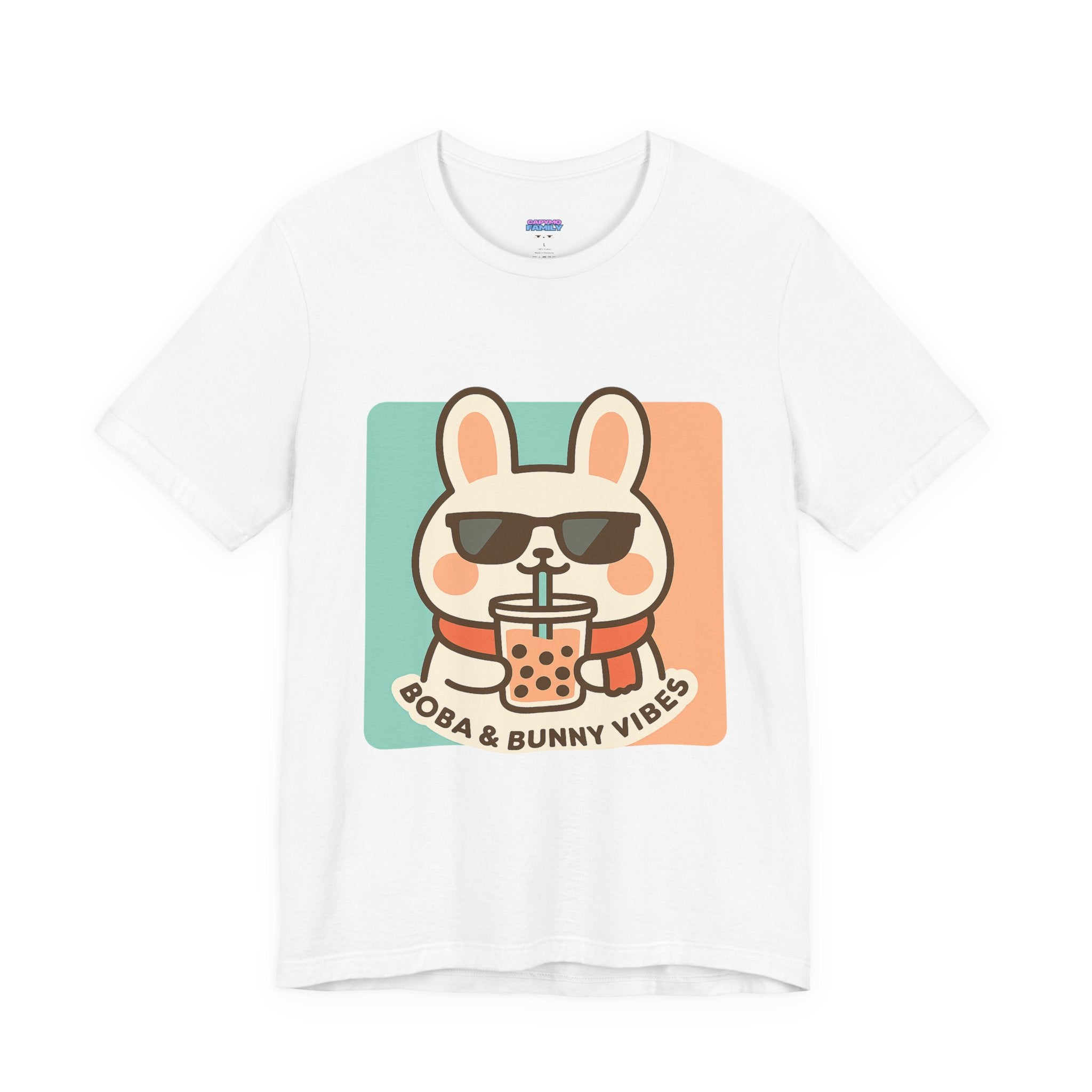 Capymo Family Charming Bunny Graphic Tee, Cute Animal Shirt, Casual Wear, Soft Unisex Tee, Perfect Gift for Animal Lovers, Everyday Fashion