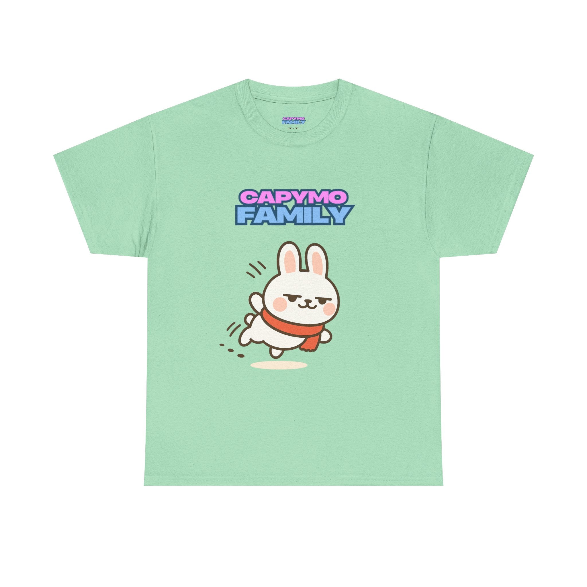 Capymo Family Themed Cute Animal Tee, Cute Cartoon T-Shirt, Bunny Graphic Tee, Funny Family Shirt, Adorable Unisex Cotton Tee
