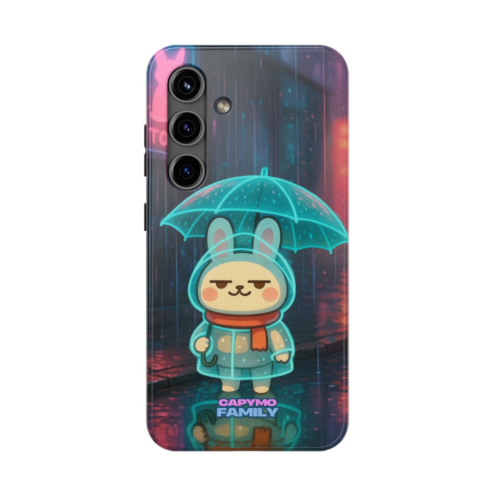 Capymo Family Cute Bunny Phone Case - Cyber Umbrella Bunny "Toto" Phone Case