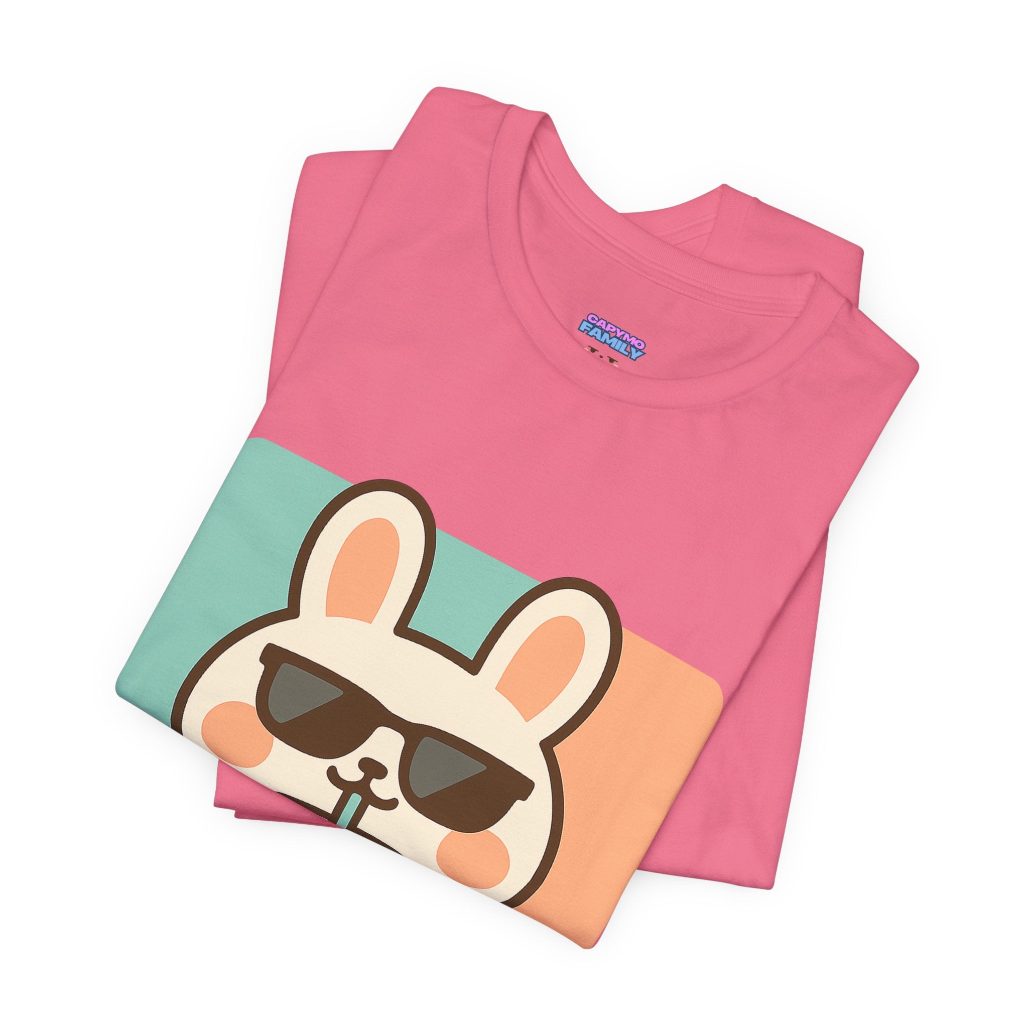 Capymo Family Charming Bunny Graphic Tee, Cute Animal Shirt, Casual Wear, Soft Unisex Tee, Perfect Gift for Animal Lovers, Everyday Fashion