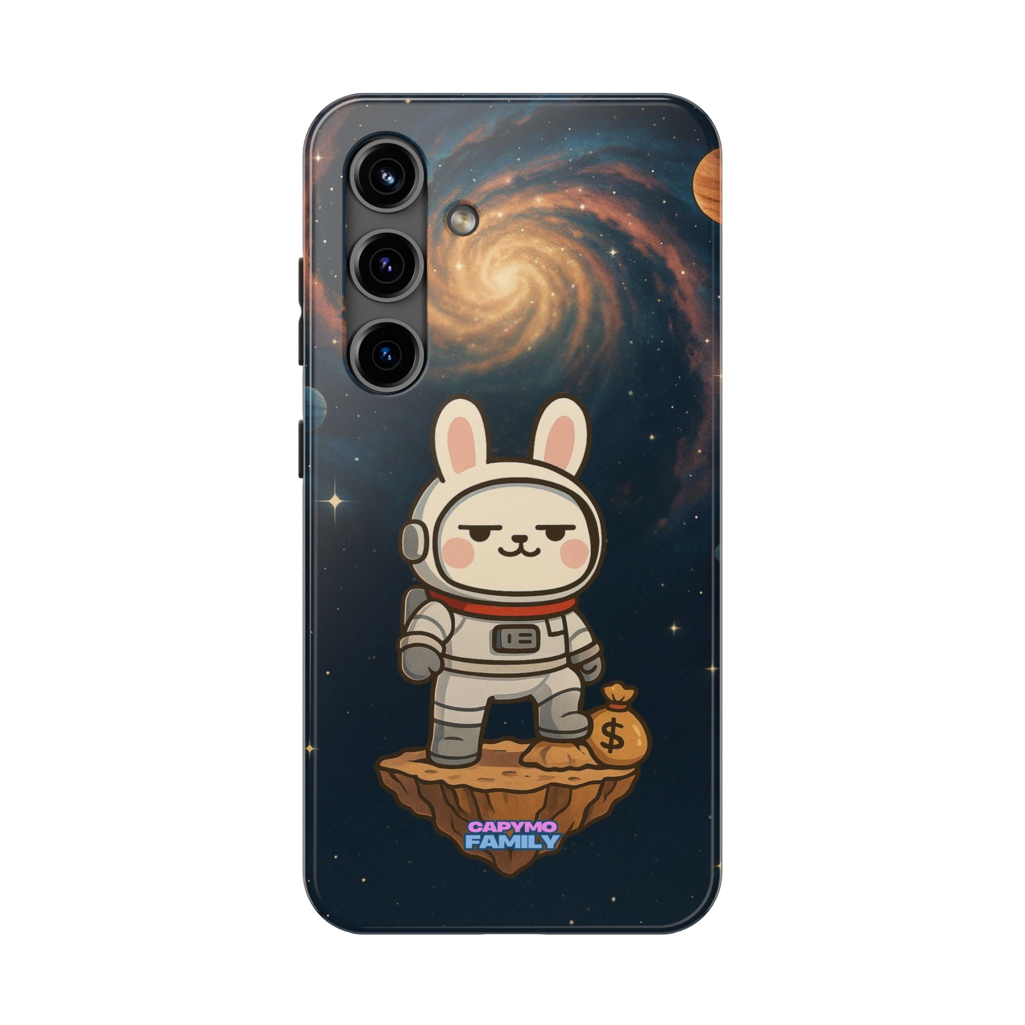 Capymo Family Cute Cartoon Bunny Tough Phone Case –Cute Astronaut  Bunny "Toto" Phone Case