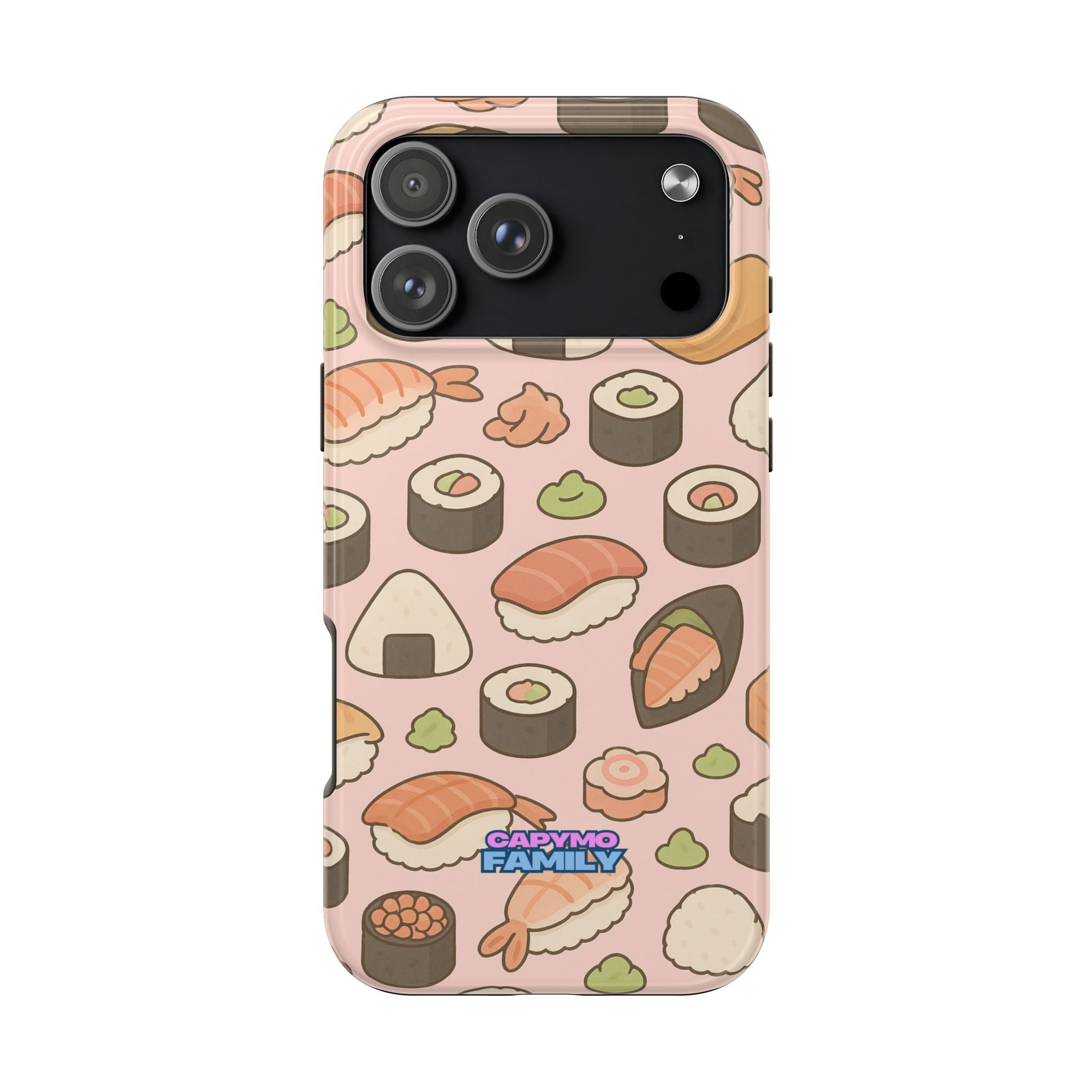 Capymo Family Kawaii Sushi Phone Case – Cute Sushi Pattern Phone Case