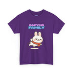 Capymo Family Themed Cute Animal Tee, Cute Cartoon T-Shirt, Bunny Graphic Tee, Funny Family Shirt, Adorable Unisex Cotton Tee