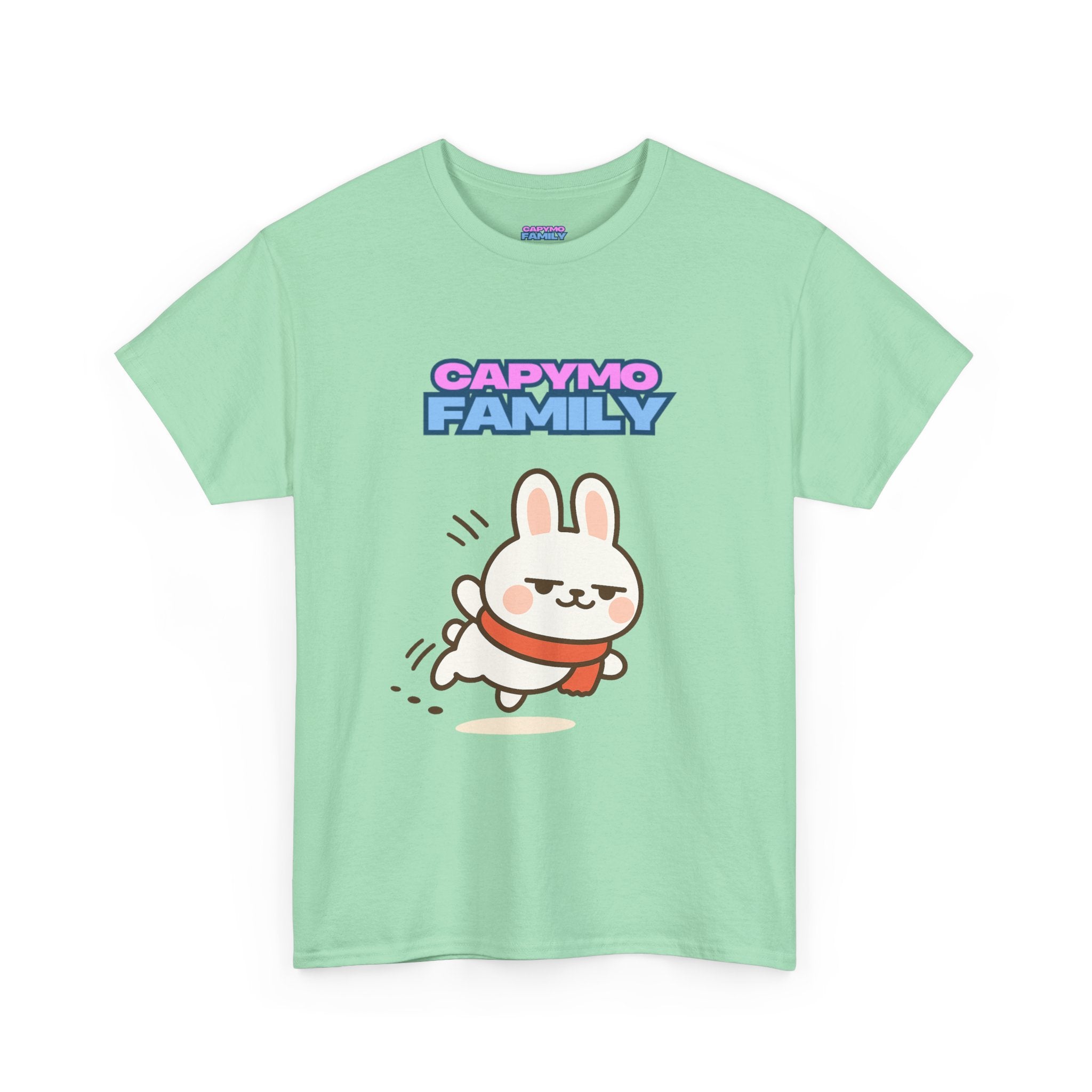 Capymo Family Themed Cute Animal Tee, Cute Cartoon T-Shirt, Bunny Graphic Tee, Funny Family Shirt, Adorable Unisex Cotton Tee