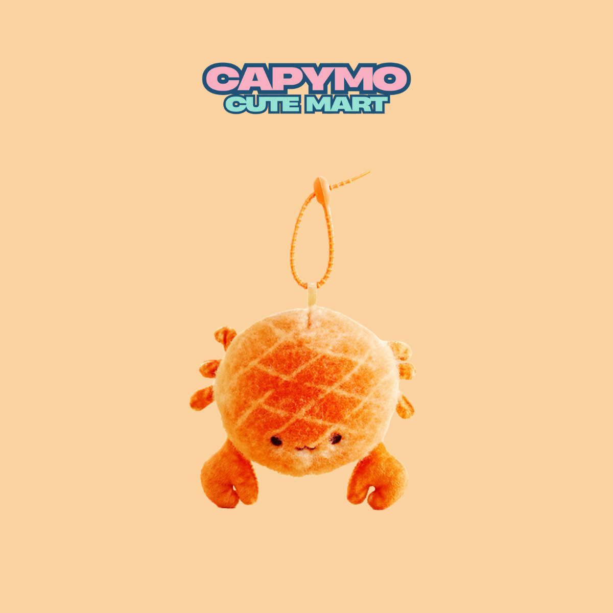 Capy's Pick | Jumbo Crab Plush Charm – Cute Foodie Keychain & Unique Gift by Capymo