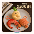 Capy’s Seafood Boil Plush Trio – Shrimp, Crab & Potato Set