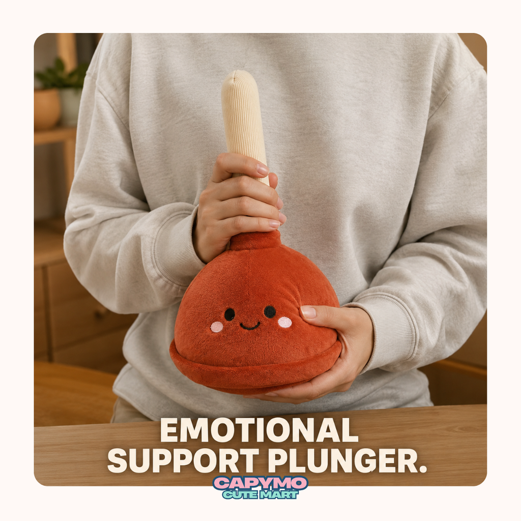Plungo -The Plunger – Kawaii Plunger Plush Toy (12 Inch)