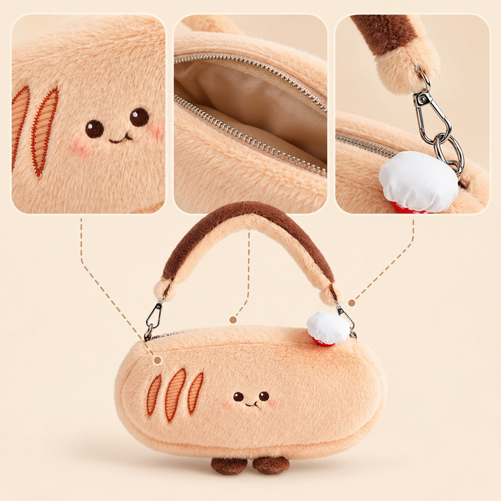 Baguette Plush Crossbody Bag