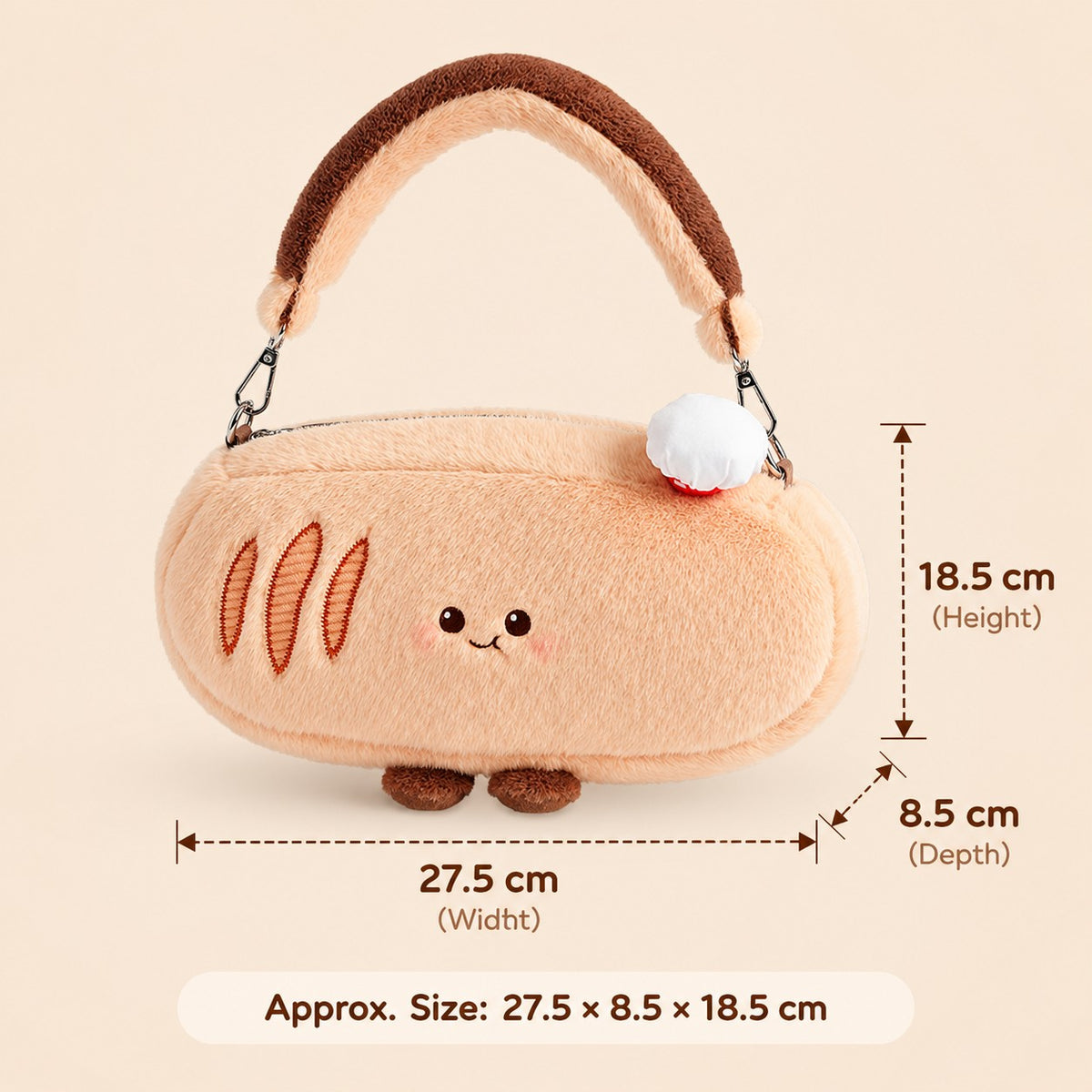 Baguette Plush Crossbody Bag