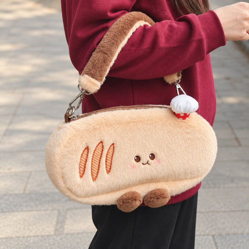 Baguette Plush Crossbody Bag