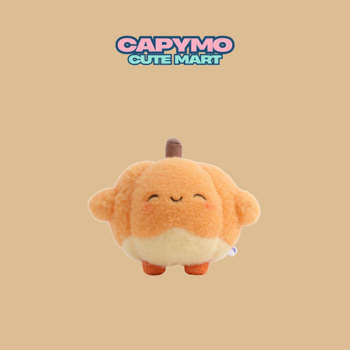 Capy's Pick | Chubby Pumpkin Plush Charm – Cute Fall Keychain & Unique Gift