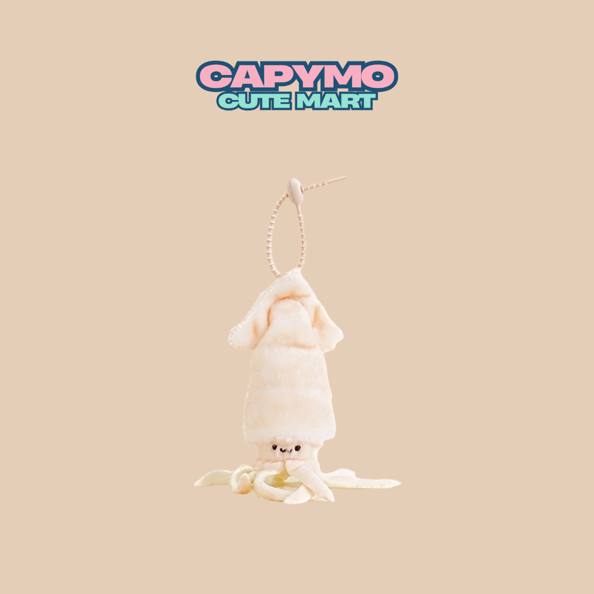 Capy's Pick | Jumbo Squid Plush Charm – Cute Seafood Keychain & Unique Gift by Capymo