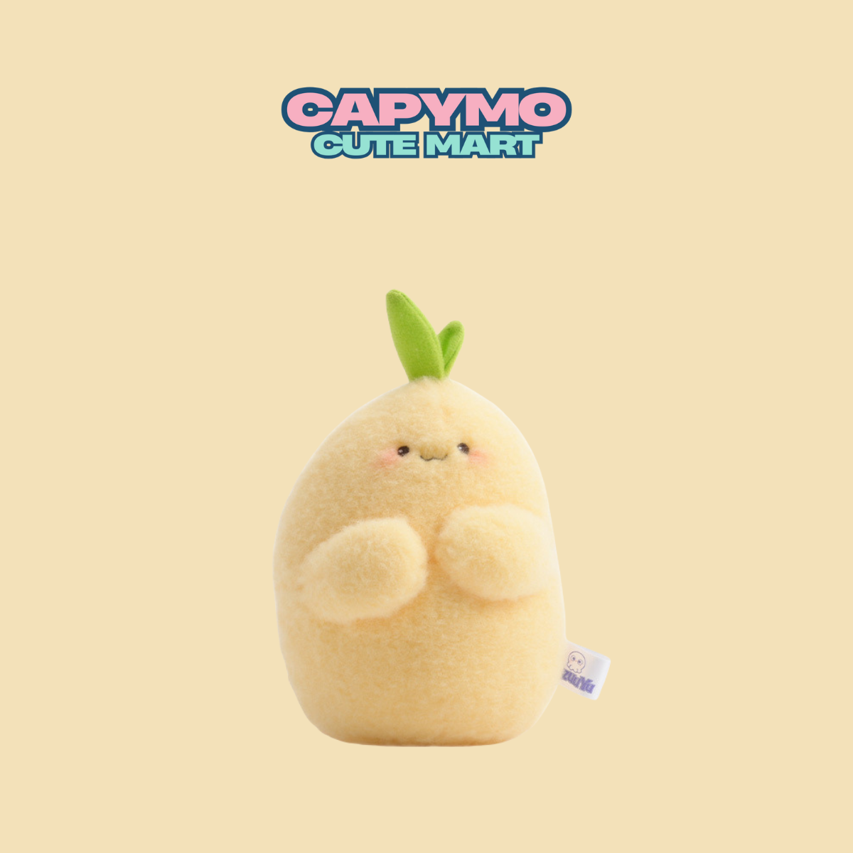 Capy's Pick | Sprouting Potato Plush Charm – Cute Root Veggie Keychain & Unique Gift