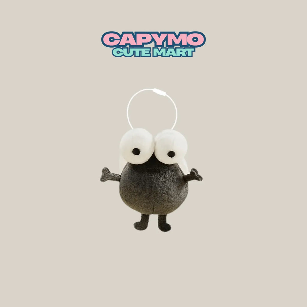 Bugsy -The Googly – 3.1 inch Mini Googly‑Eyed Plush Keychain& Magnet