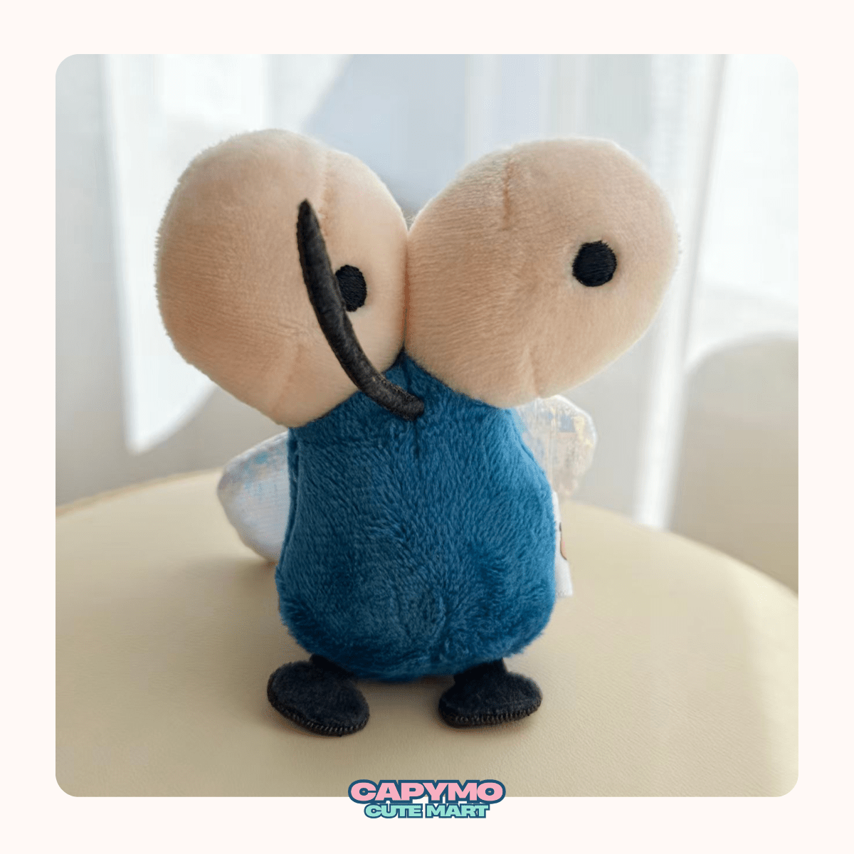 Buzz - The Blue Mosquito – 8cm Mini Blue Mosquito Plush Keychain& Magnet - Capymo Cute Mart operated by Glitify LLC