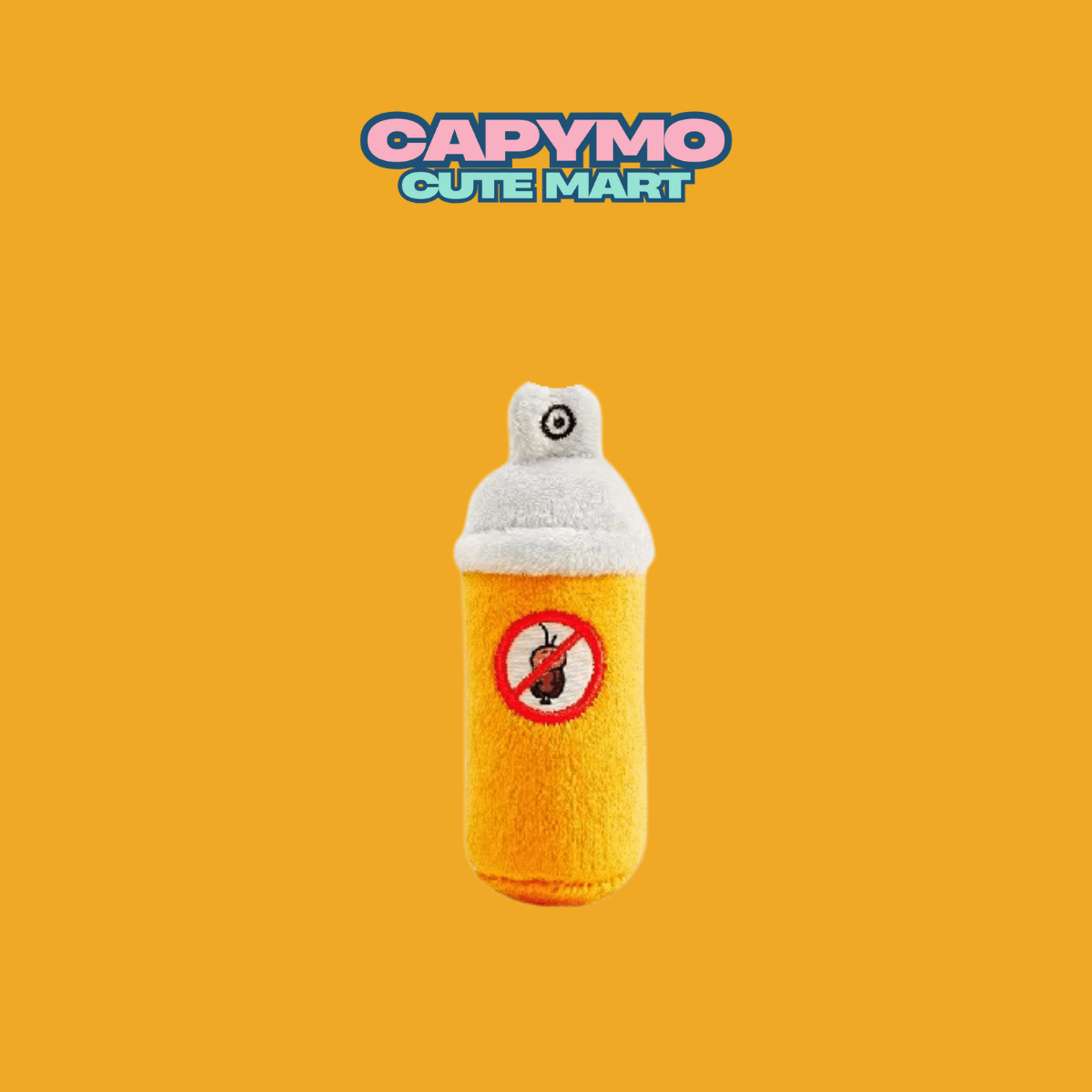 Capymo Cute Mart – 8cm Mini Insect Spray Plush Keychain | Funny Kawaii Plush Charm - Capymo Cute Mart operated by Glitify LLC