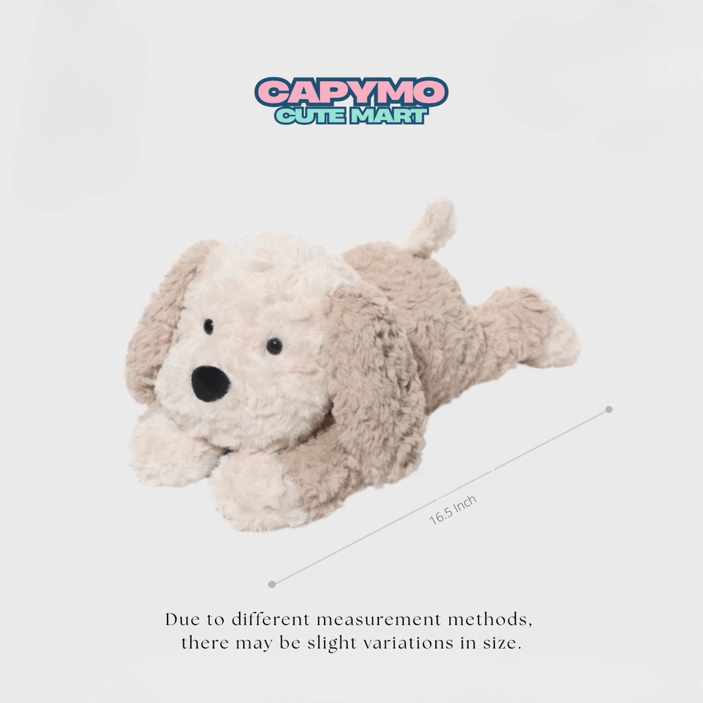 Capymo Cute Mart | Floppy Puppy Plush Toy | Kawaii Lying Dog Stuffed Animal | Soft Cuddly Dog Doll - Capymo Cute Mart operated by Glitify LLC
