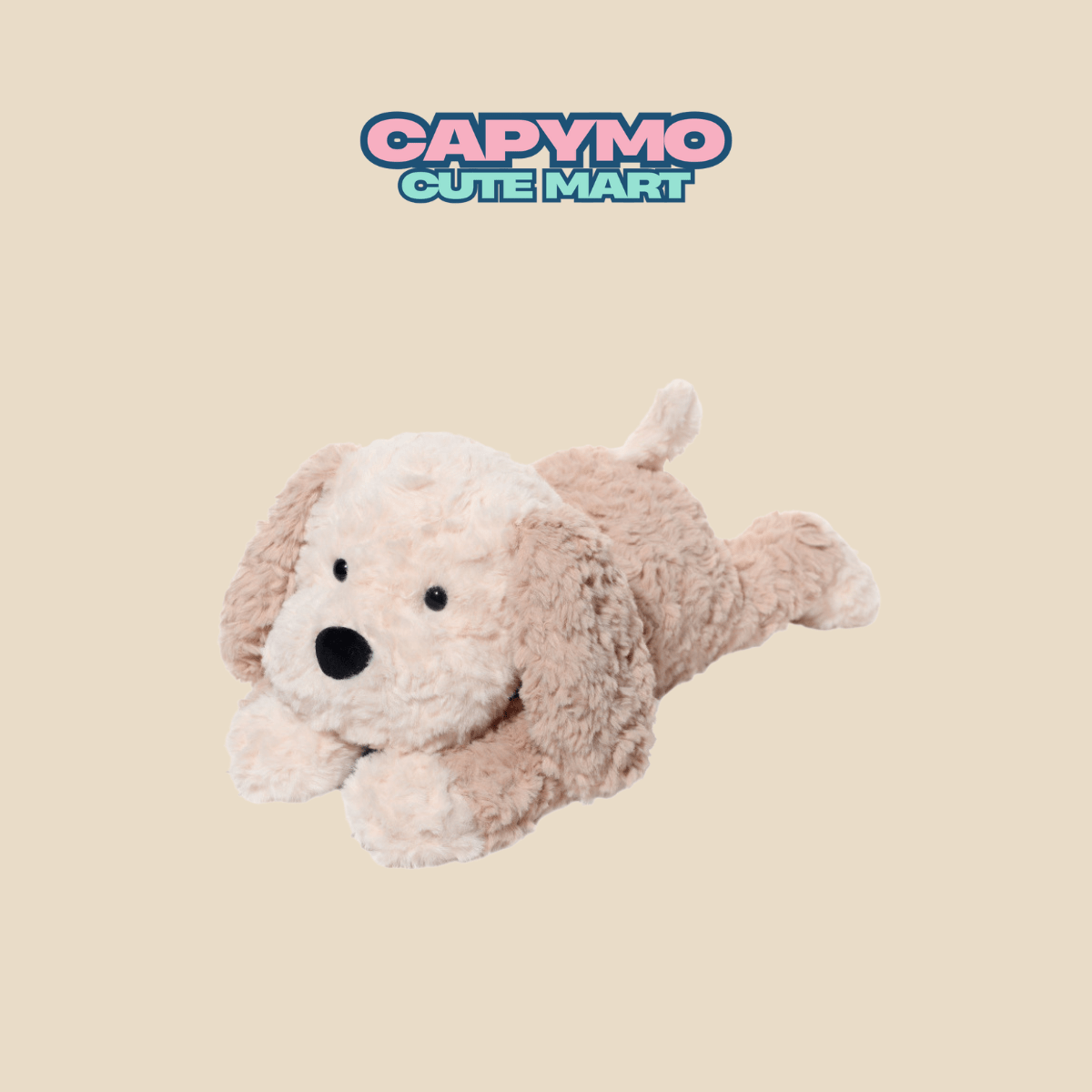 Capymo Cute Mart | Floppy Puppy Plush Toy | Kawaii Lying Dog Stuffed Animal | Soft Cuddly Dog Doll - Capymo Cute Mart operated by Glitify LLC