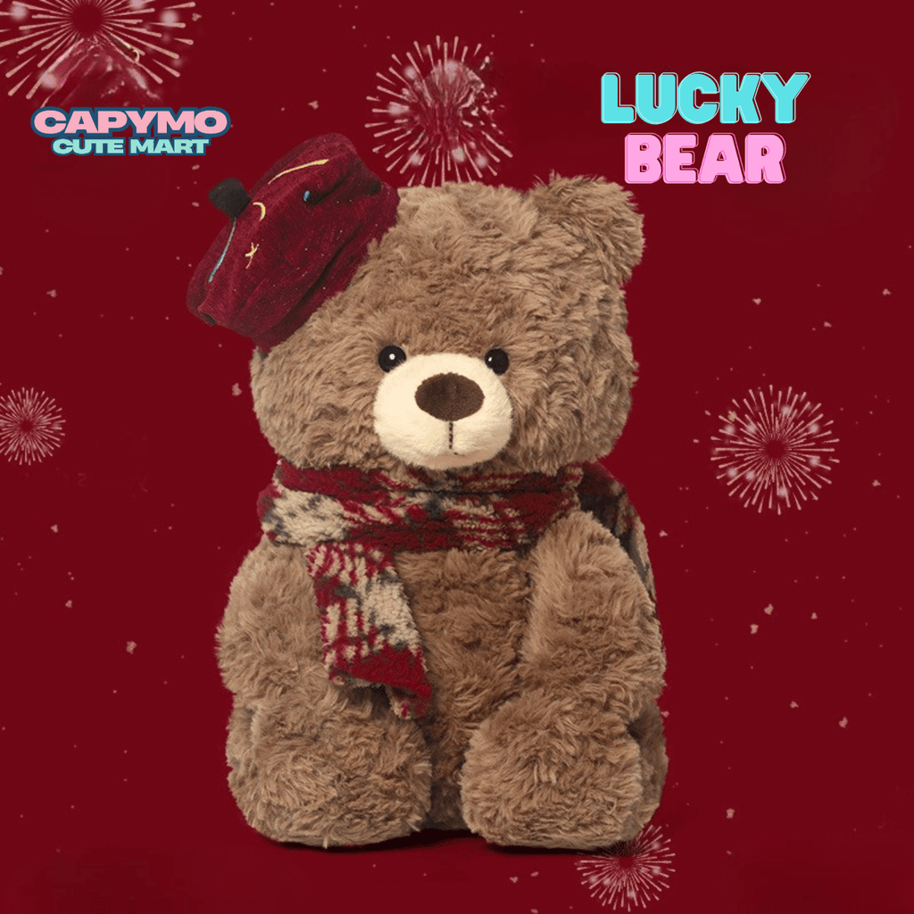 Capymo Cute Mart | Lucky Bear Plush Toy | Cute Teddy Bear Plush Doll - Capymo Cute Mart operated by Glitify LLC