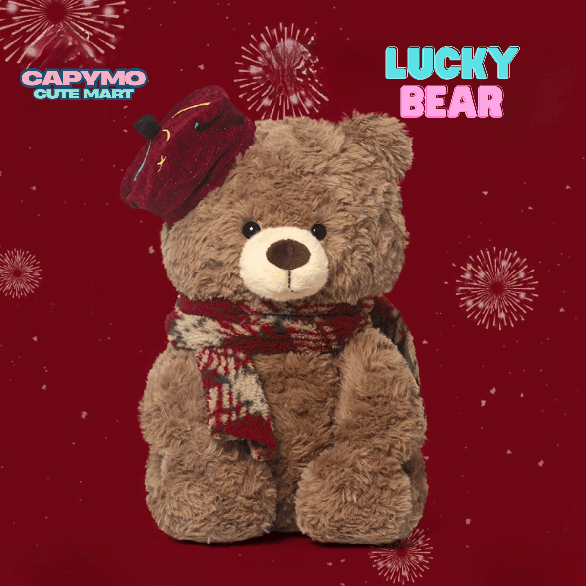 Capymo Cute Mart | Lucky Bear Plush Toy | Cute Teddy Bear Plush Doll - Capymo Cute Mart operated by Glitify LLC