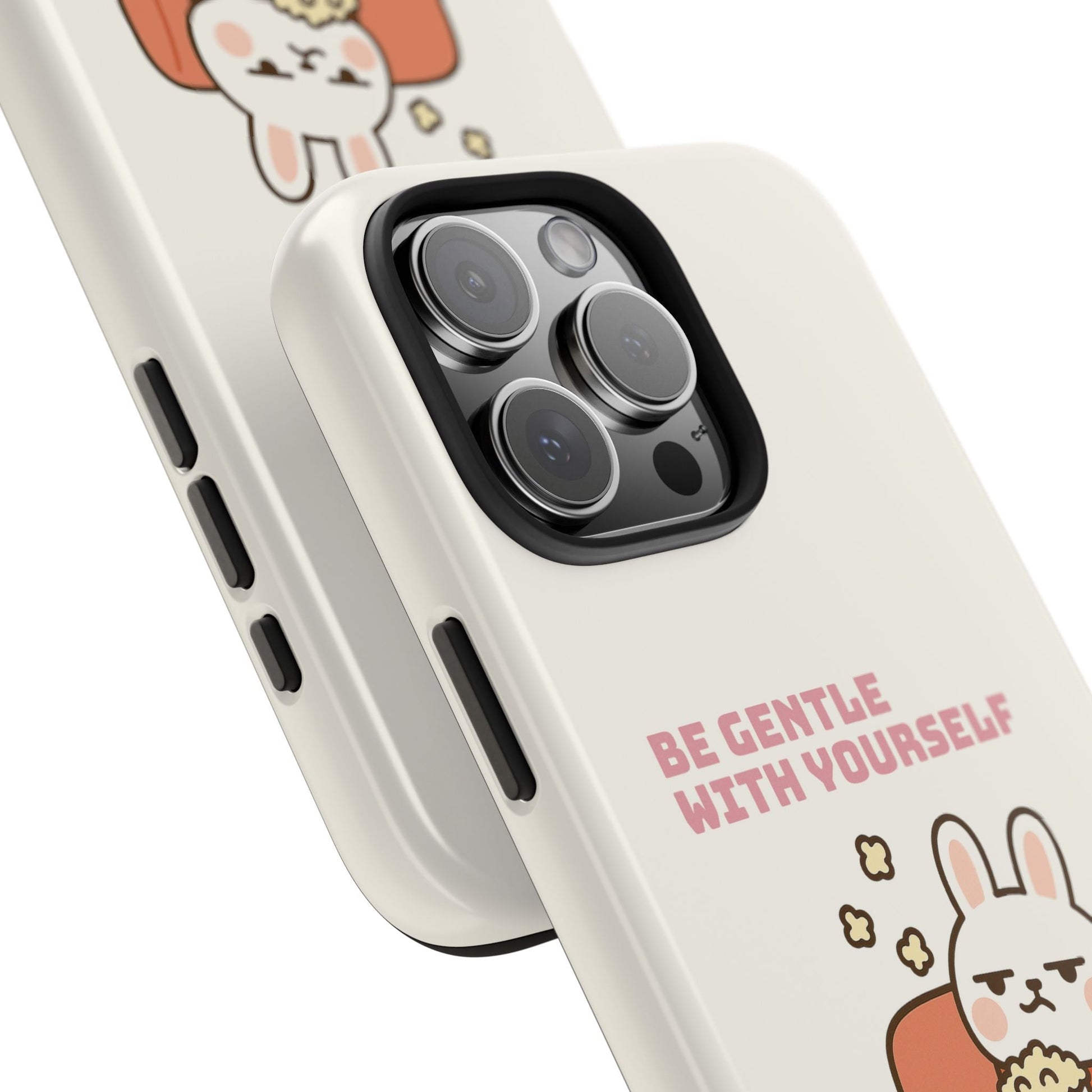 Capymo Family “Be Gentle With Yourself” Phone Case – Cozy Bunny Self - Care Quote Cover - Capymo Family
