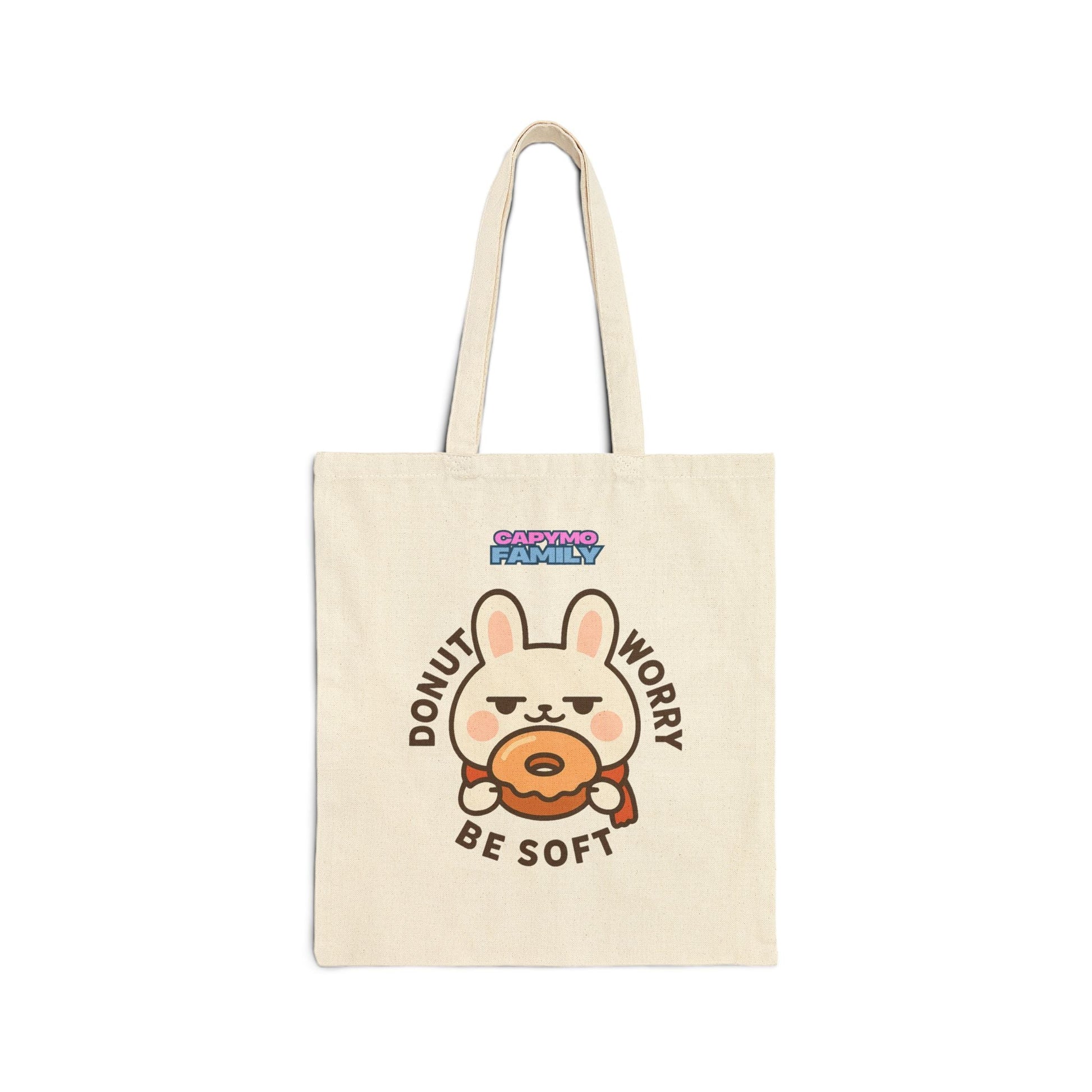 Capymo Family Cute Animal Tote Bag - Donut Worry Be Soft & Hop On the Road, Eco - Friendly Shopping Bag, Gift for Animal Lovers, Travel Tote, Spring & [...] - Capymo Family