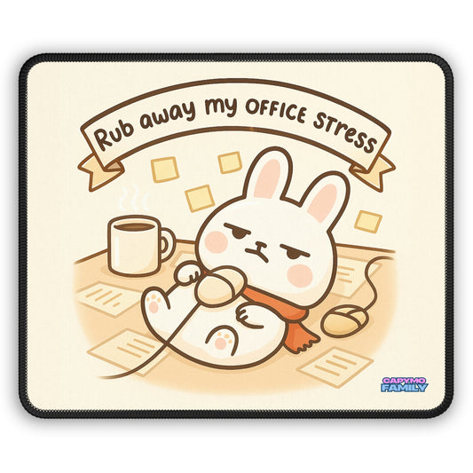 Capymo Family Cute Bunny Gaming Mouse Pad, Toto Design, Desk Mat, Gamer Gift, Animal Lover Mousepad, Office Accessories - Capymo Family