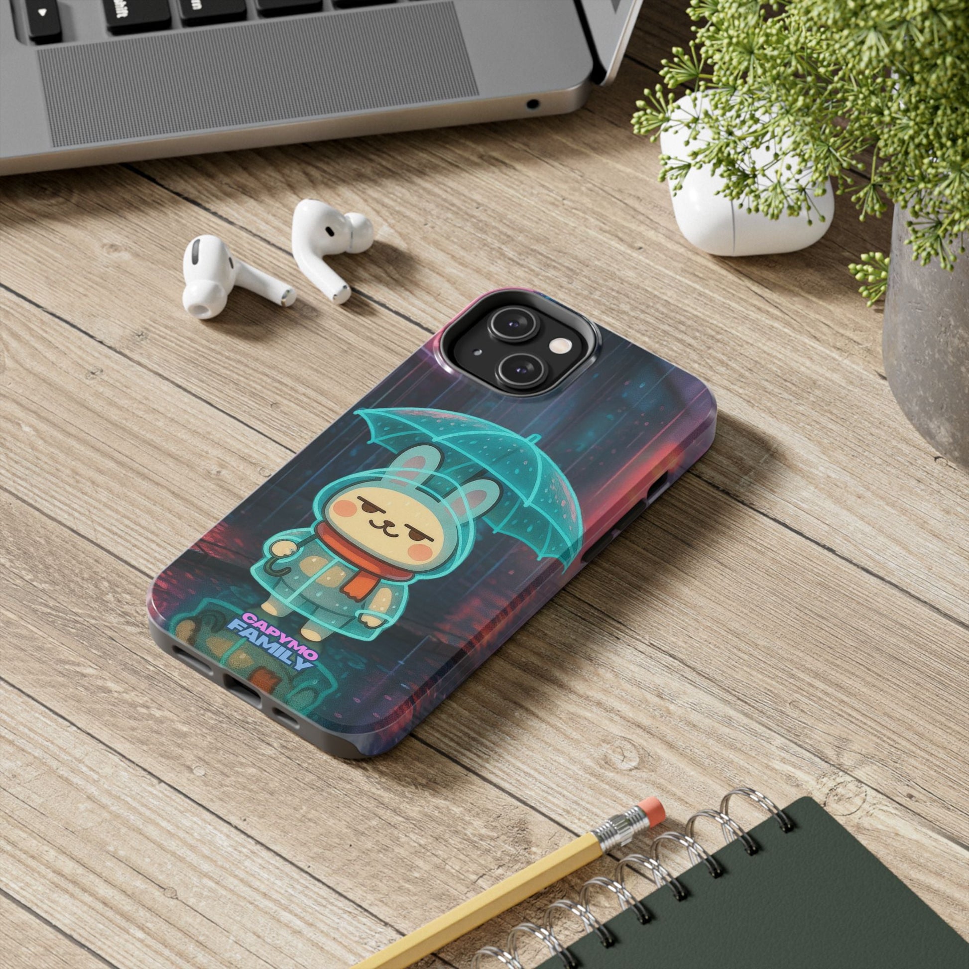Capymo Family Cute Bunny Phone Case - Cyber Umbrella Bunny "Toto" Phone Case - Capymo Family