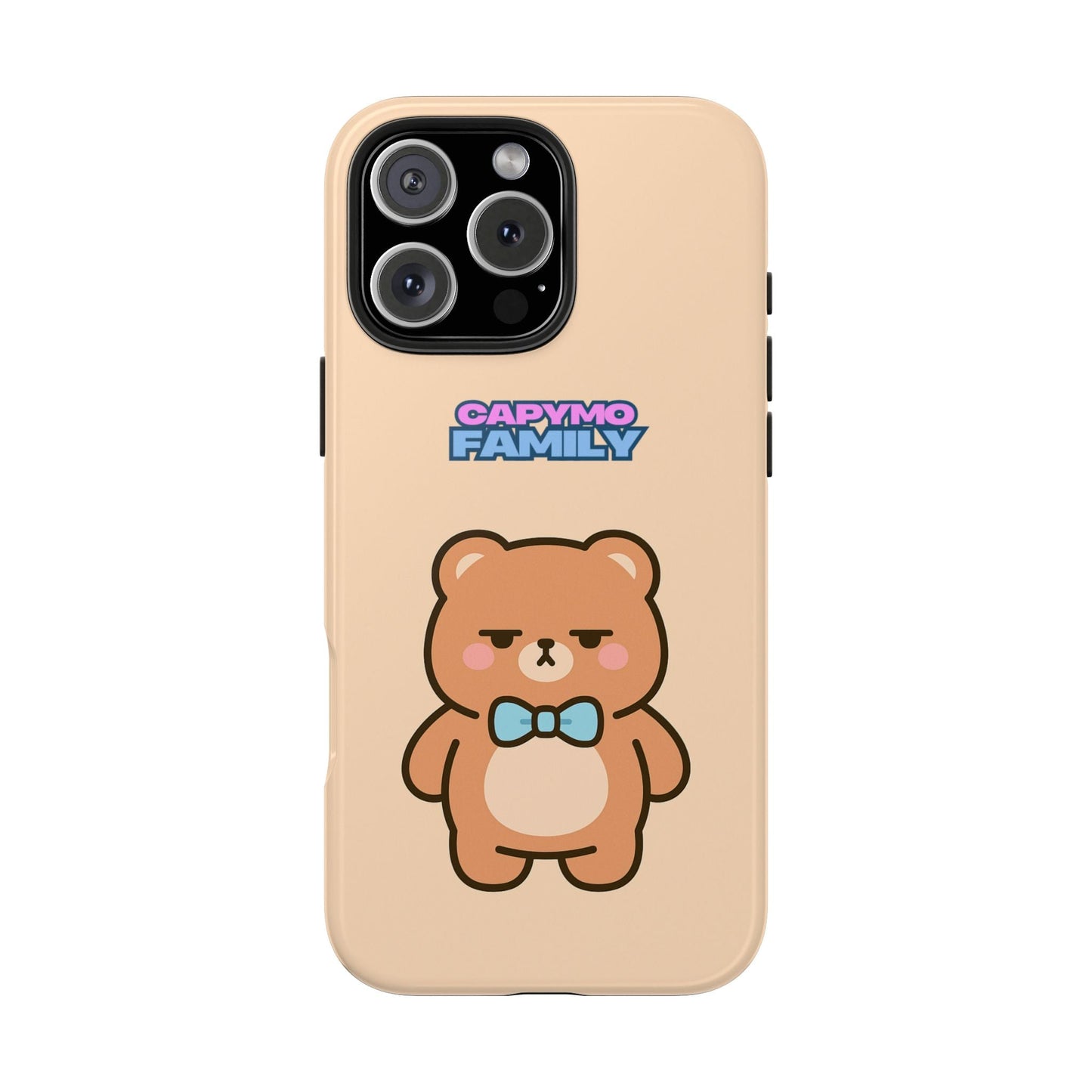 Capymo Family Cute Cartoon Bear Tough Phone Case –"Bobo" The Bear Phone Case - Capymo Family