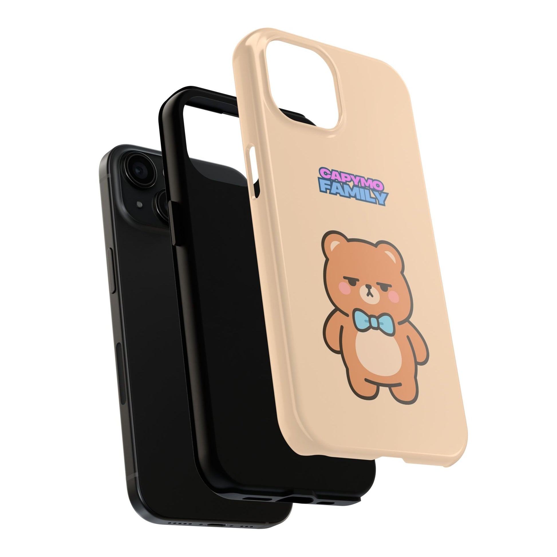 Capymo Family Cute Cartoon Bear Tough Phone Case –"Bobo" The Bear Phone Case - Capymo Family