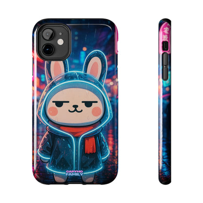 Capymo Family Cute Cartoon Bunny Tough Phone Case –Cyber Raincoat Bunny "Toto" Phone Case - Capymo Family