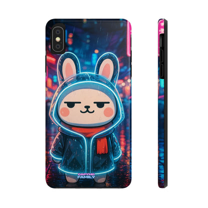 Capymo Family Cute Cartoon Bunny Tough Phone Case –Cyber Raincoat Bunny "Toto" Phone Case - Capymo Family