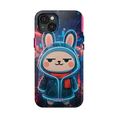 Capymo Family Cute Cartoon Bunny Tough Phone Case –Cyber Raincoat Bunny "Toto" Phone Case - Capymo Family