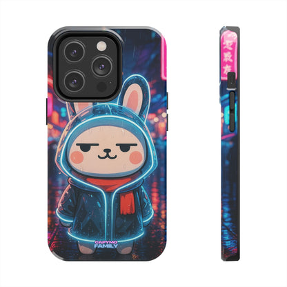 Capymo Family Cute Cartoon Bunny Tough Phone Case –Cyber Raincoat Bunny "Toto" Phone Case - Capymo Family