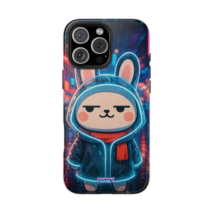 Capymo Family Cute Cartoon Bunny Tough Phone Case –Cyber Raincoat Bunny "Toto" Phone Case - Capymo Family