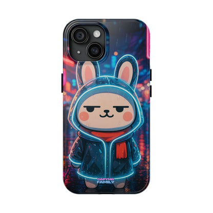 Capymo Family Cute Cartoon Bunny Tough Phone Case –Cyber Raincoat Bunny "Toto" Phone Case - Capymo Family