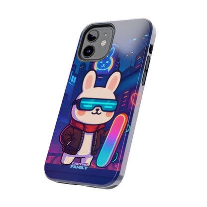 Capymo Family Cute Cartoon Bunny Tough Phone Case –Cyberpunk Bunny "Toto" Phone Case - Capymo Family