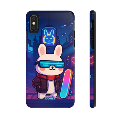 Capymo Family Cute Cartoon Bunny Tough Phone Case –Cyberpunk Bunny "Toto" Phone Case - Capymo Family