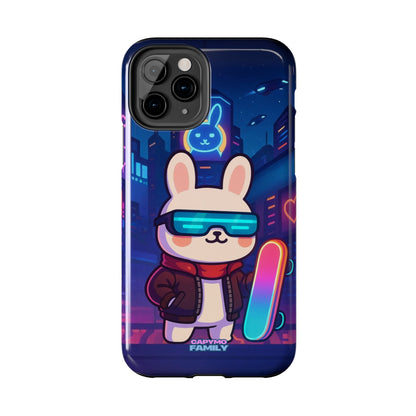 Capymo Family Cute Cartoon Bunny Tough Phone Case –Cyberpunk Bunny "Toto" Phone Case - Capymo Family