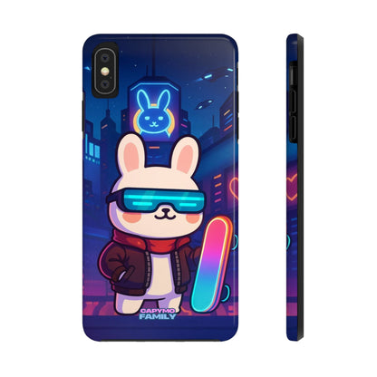 Capymo Family Cute Cartoon Bunny Tough Phone Case –Cyberpunk Bunny "Toto" Phone Case - Capymo Family