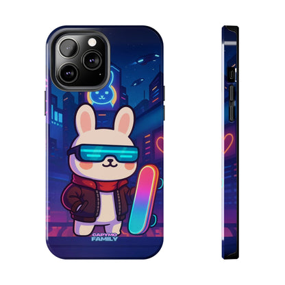 Capymo Family Cute Cartoon Bunny Tough Phone Case –Cyberpunk Bunny "Toto" Phone Case - Capymo Family